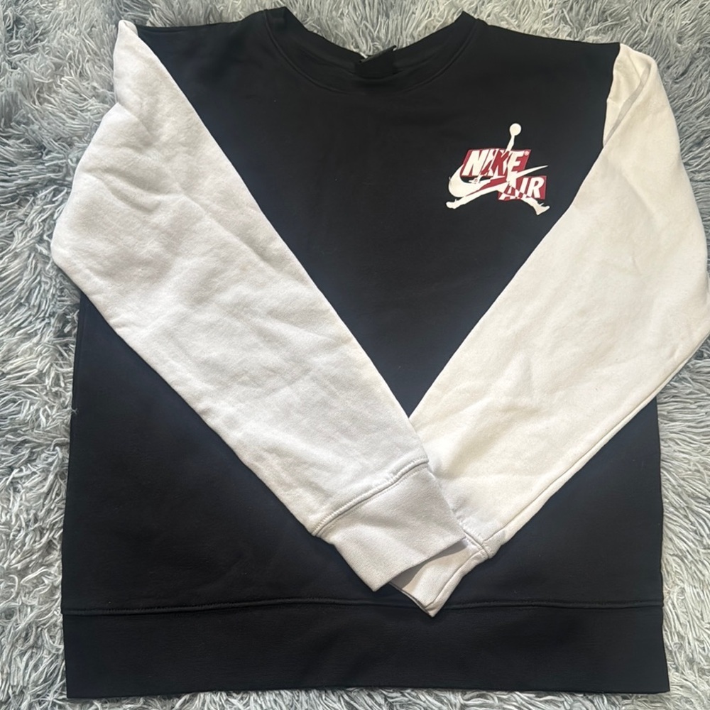 Jordan Black and White Crewneck Sweater